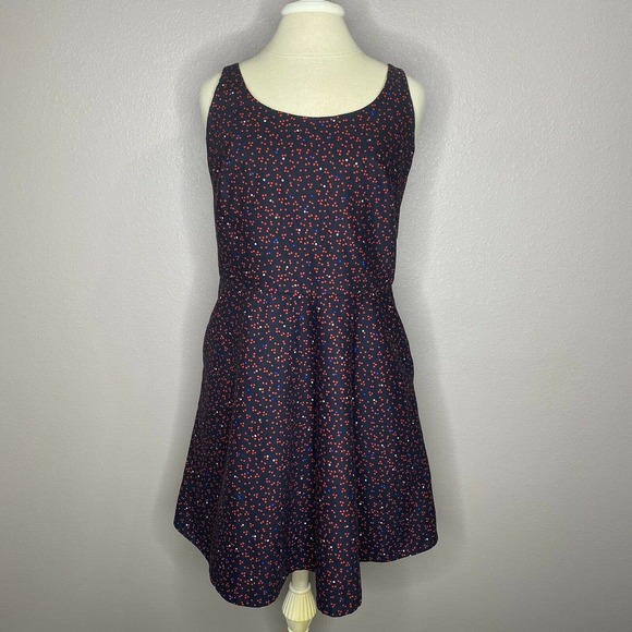 GAP Black Star Print Cotton Sleeveless ALine Dress - Picture 2 of 12